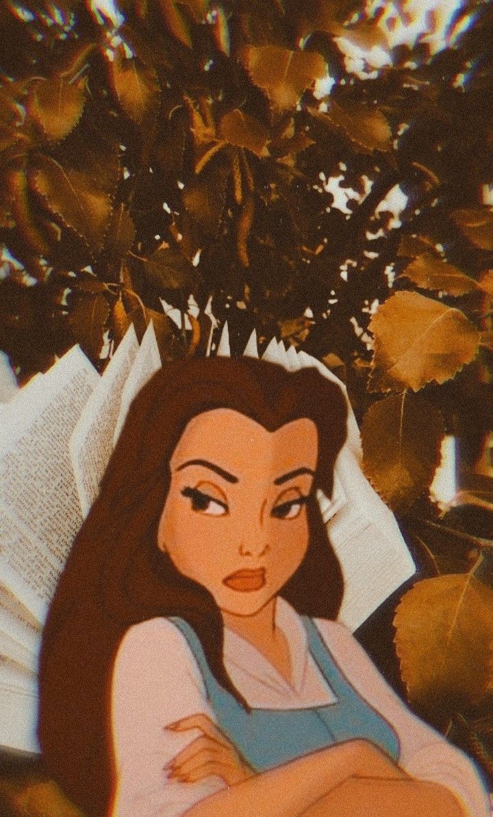 Belle background aesthetic. Cute cartoon picture, Beast wallpaper, Disney princess art