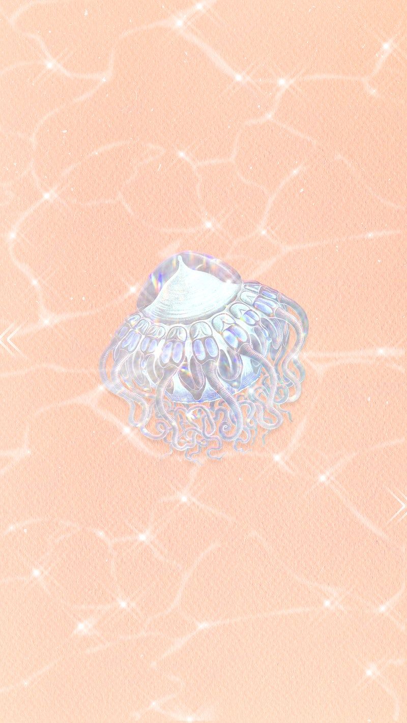 Ocean iPhone wallpaper, aesthetic jellyfish