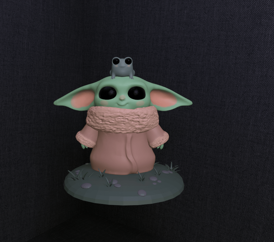 3D file cute baby yoda・3D print model to download・Cults