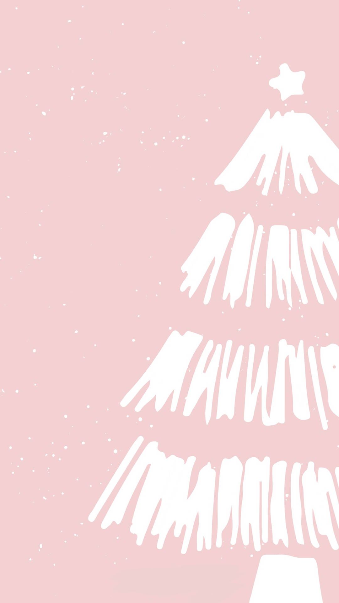 A pink Christmas tree wallpaper for iPhone - White Christmas, Christmas iPhone