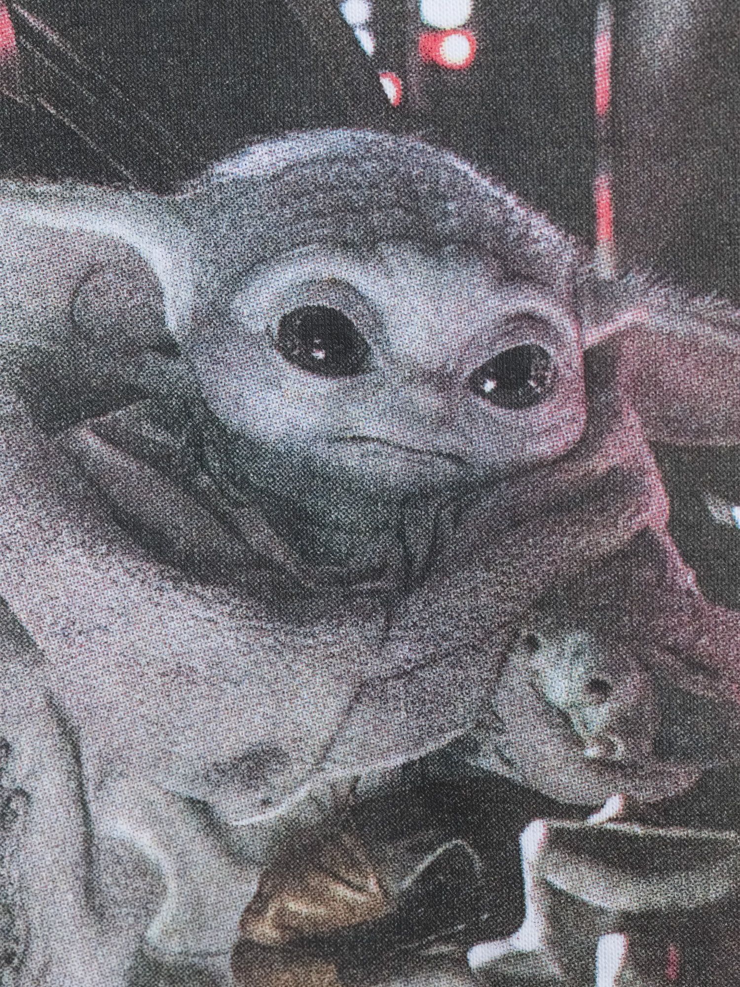 The Child (Baby Yoda) and Grogu in a Star Wars: The Mandalorian t-shirt. - Baby Yoda