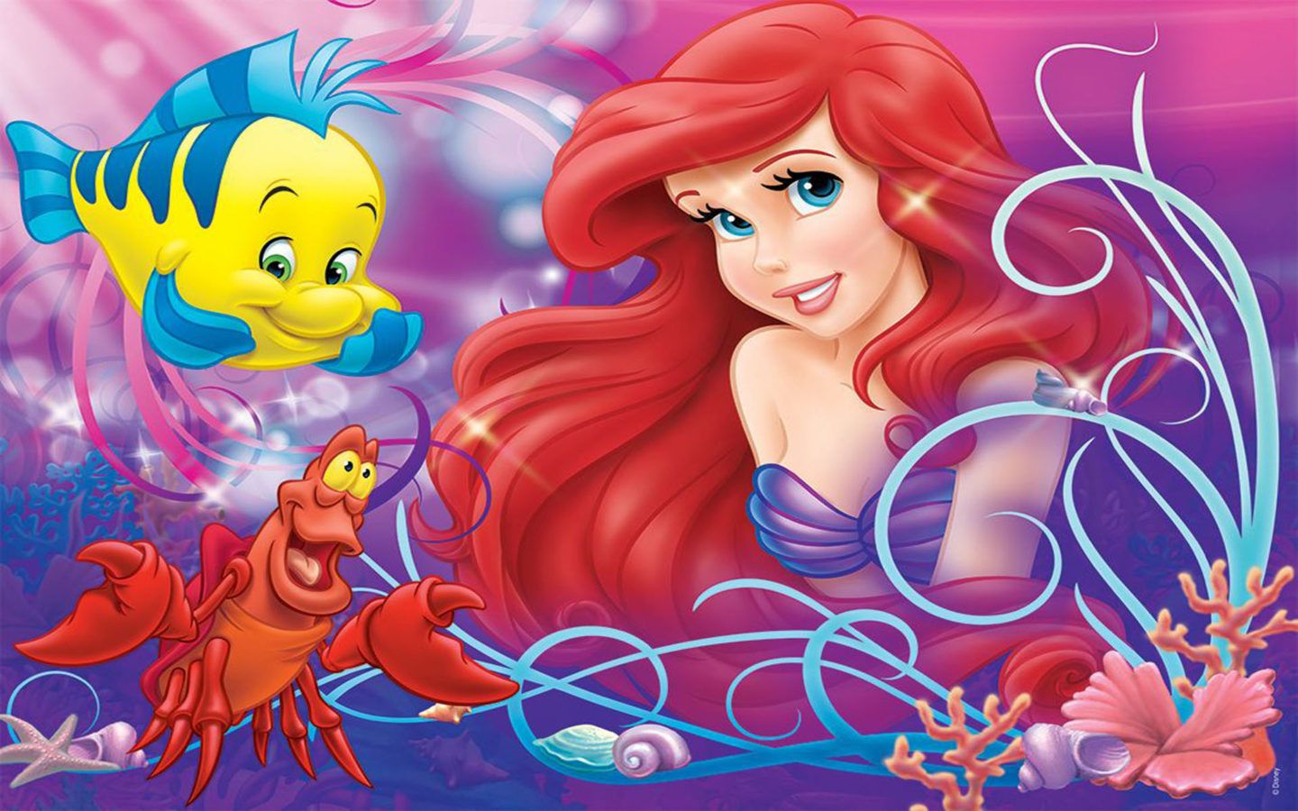 Ariel and her friends in the sea - Ariel