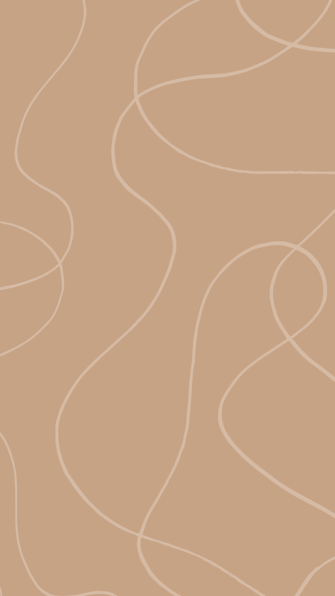 A brown background with abstract white lines. - Minimalist beige
