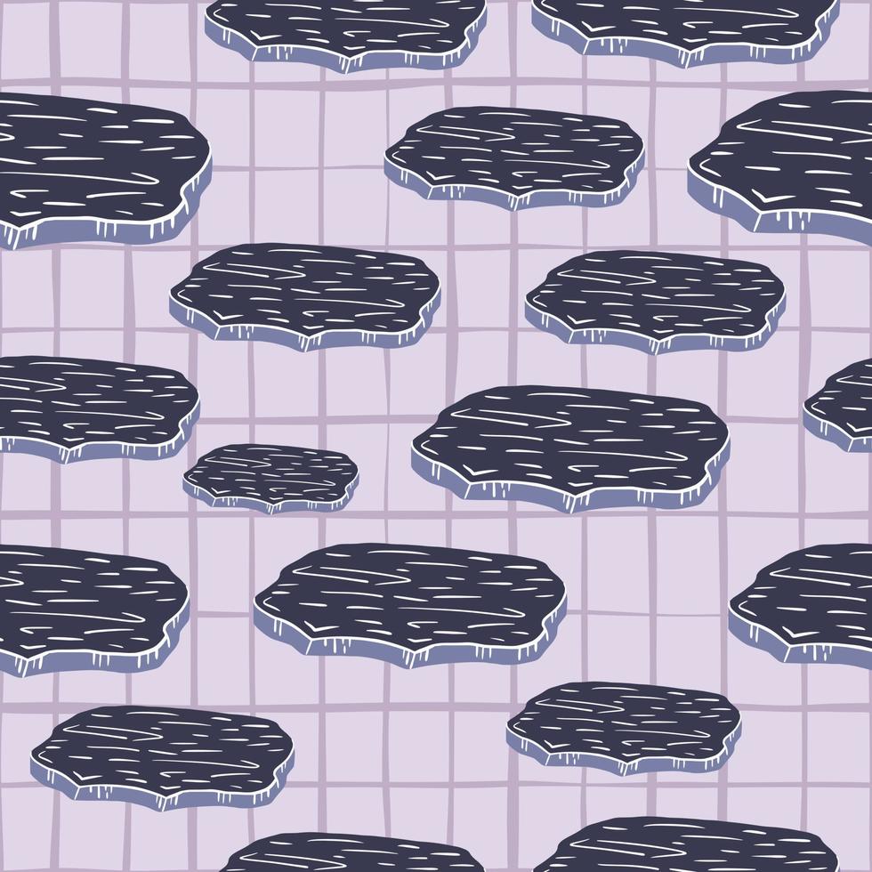 A pattern with clouds on a purple grid background - Oreo