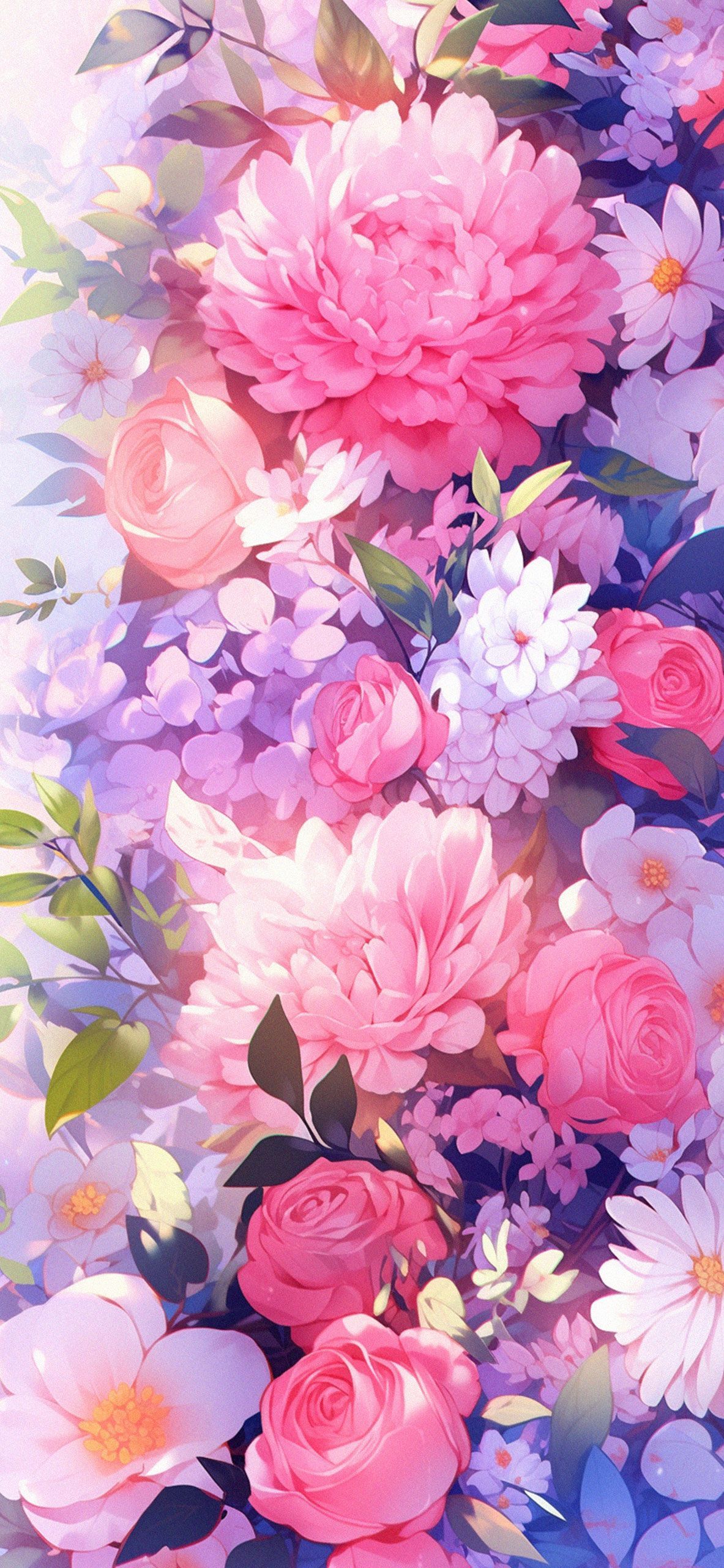 IPhone wallpaper with beautiful flowers. - Spring, roses