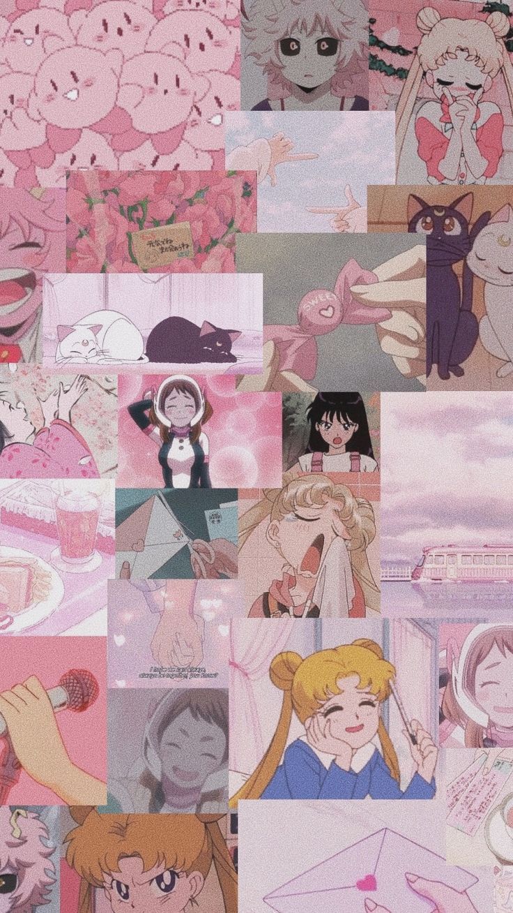 Pink anime aesthetic wallpaper. Cute anime wallpaper, Emo wallpaper, Sailor moon wallpaper