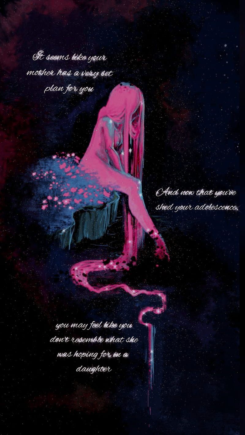 Aesthetic anime girl wallpaper with quote - Hades