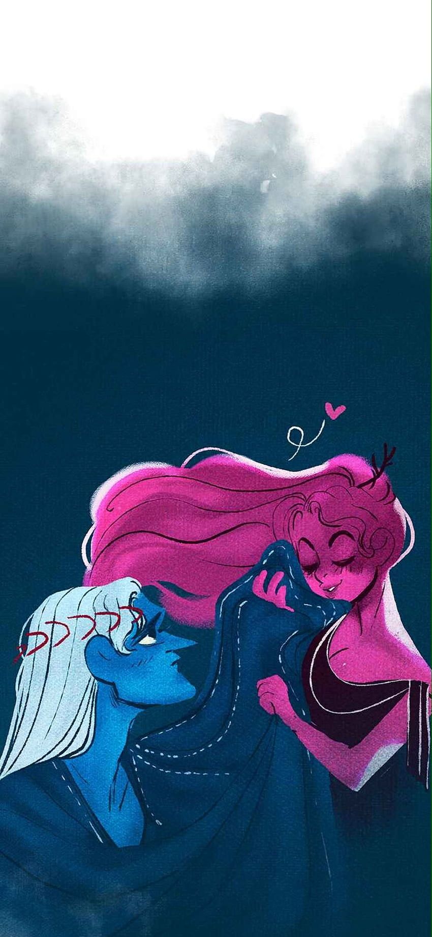 Aesthetic wallpaper of two characters from the animated TV show Steven Universe. - Hades