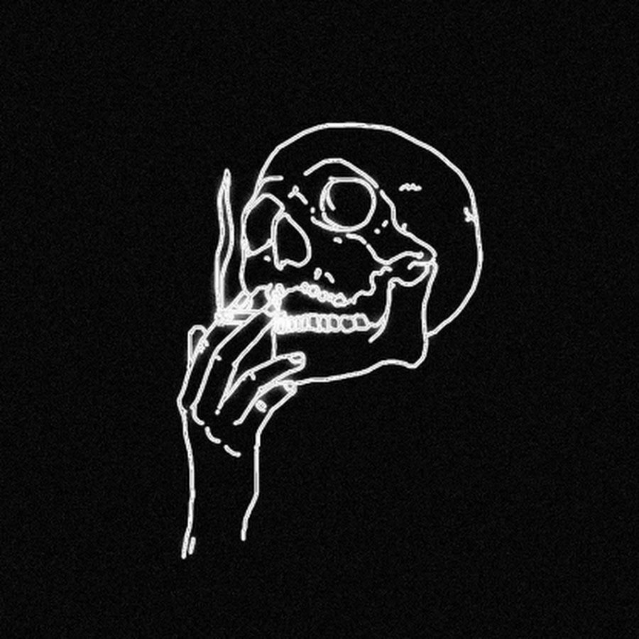 A skull smoking a cigarette - Rogue, skull