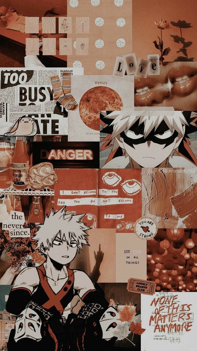 Bakugou Aesthetic Collage Cute Wallpaper