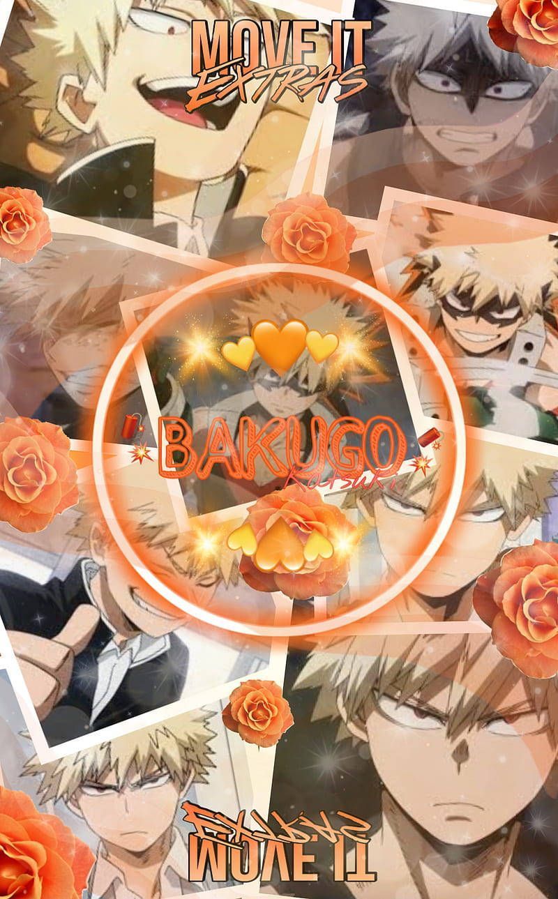 Download Orange Aesthetic My Hero Academia Katsuki Bakugo Wallpaper