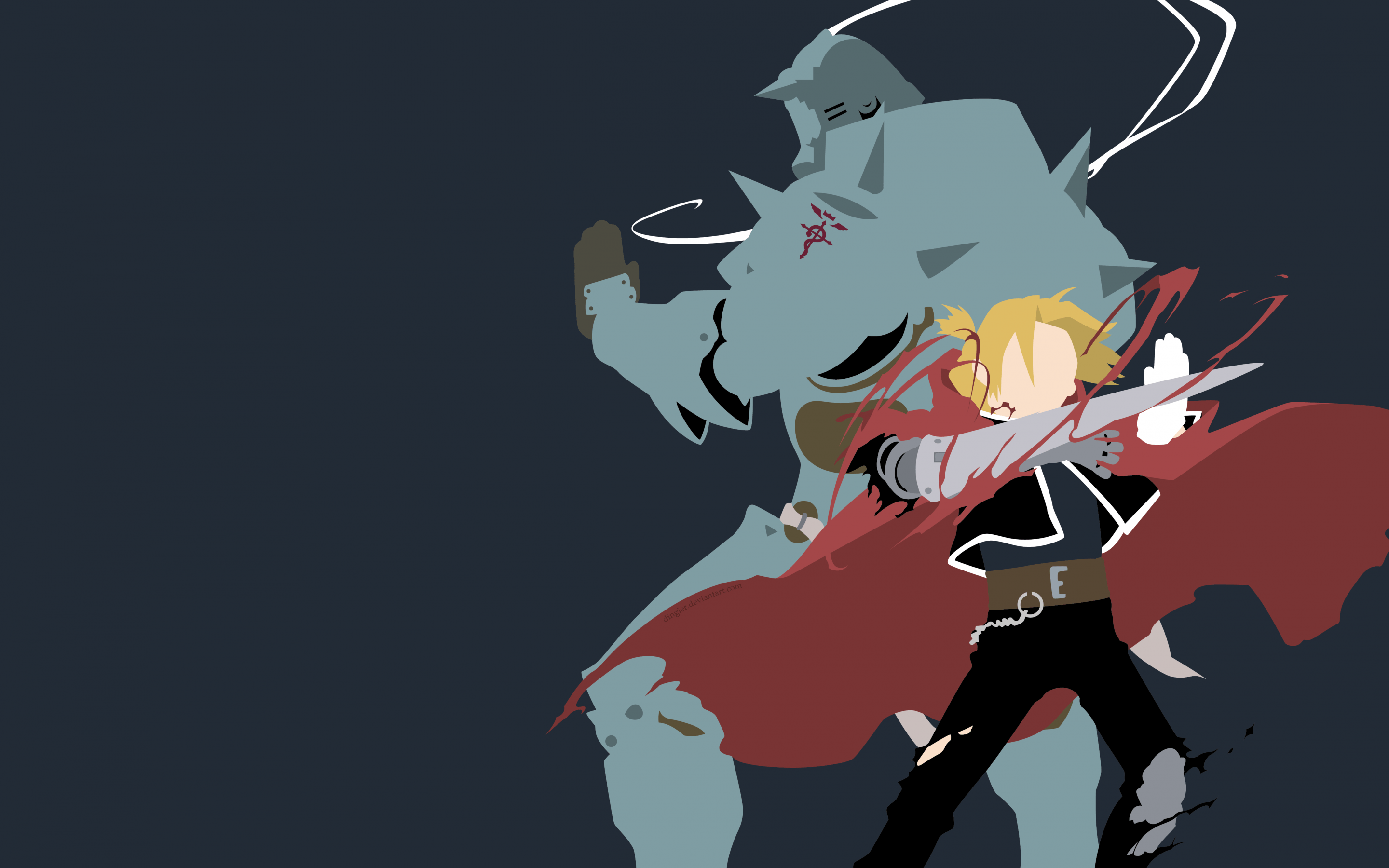 Fullmetal Alchemist Wallpaper 4K, Minimalist, Edward Elric