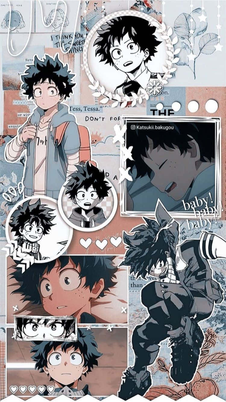 Download Deku embracing his cute aesthetic! Wallpaper