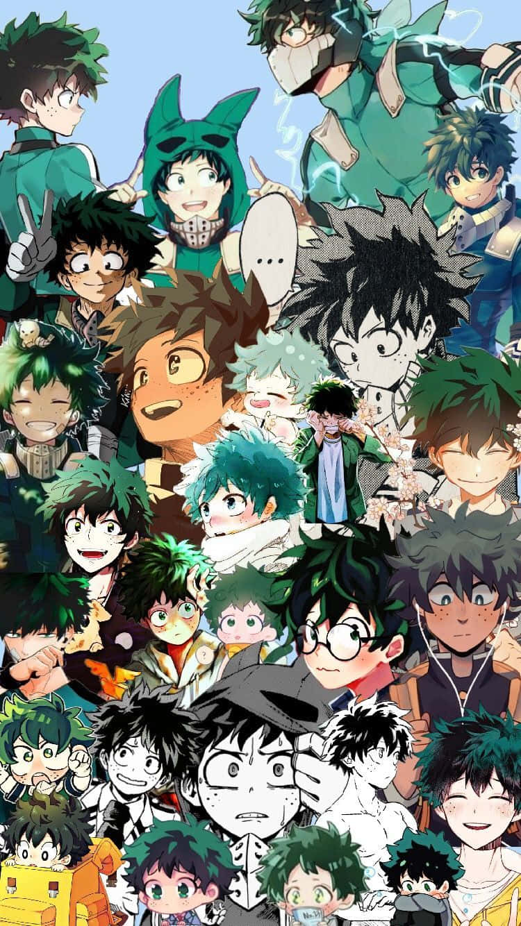 Download A beautiful view of Deku from the popular anime series My Hero Academia. Wallpaper