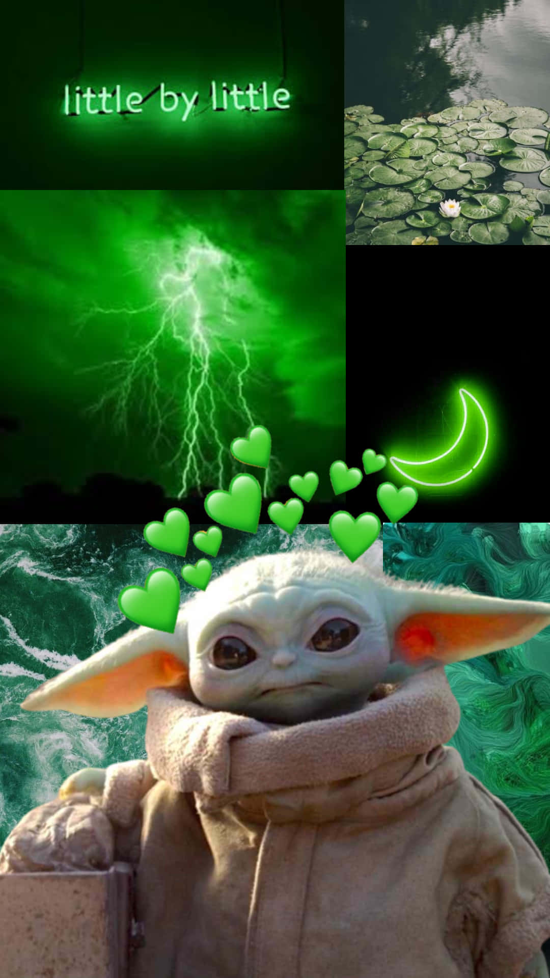 Download Green Baby Yoda Aesthetic Wallpaper