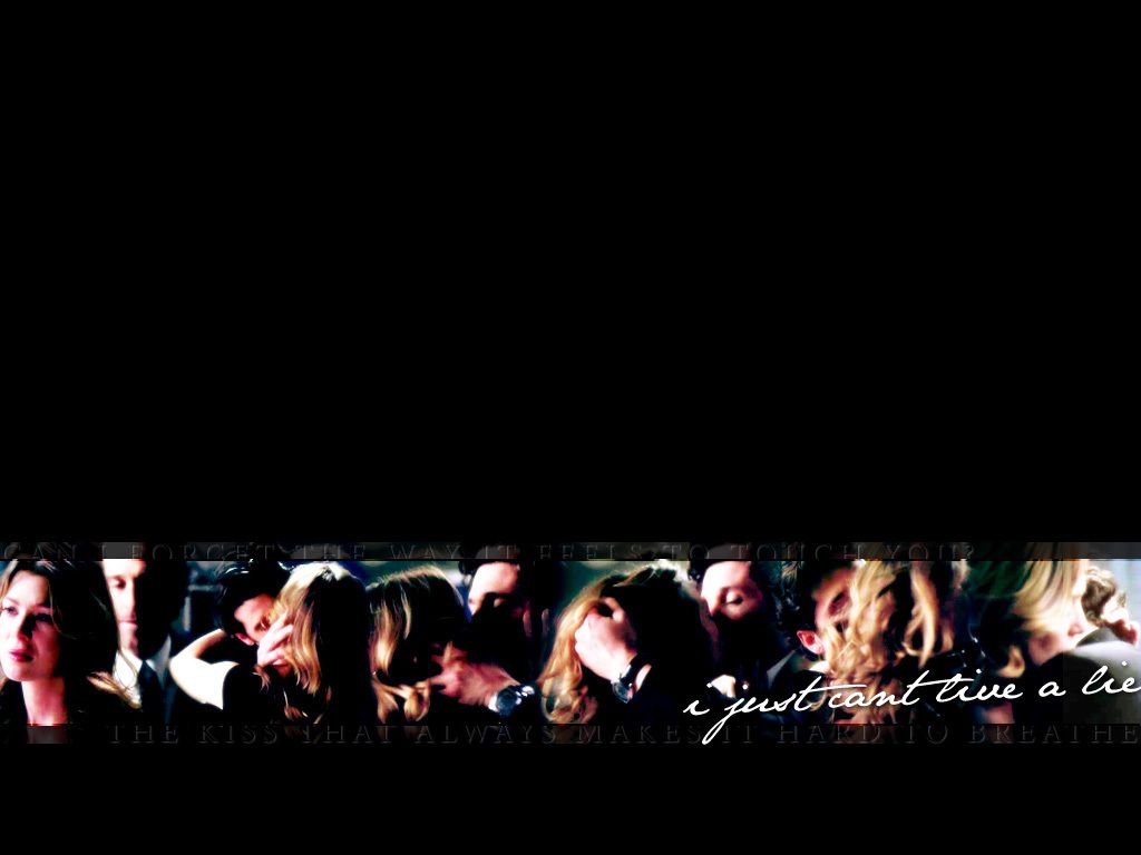 The wallpaper with the kiss that always make me breath easier. - Grey's Anatomy