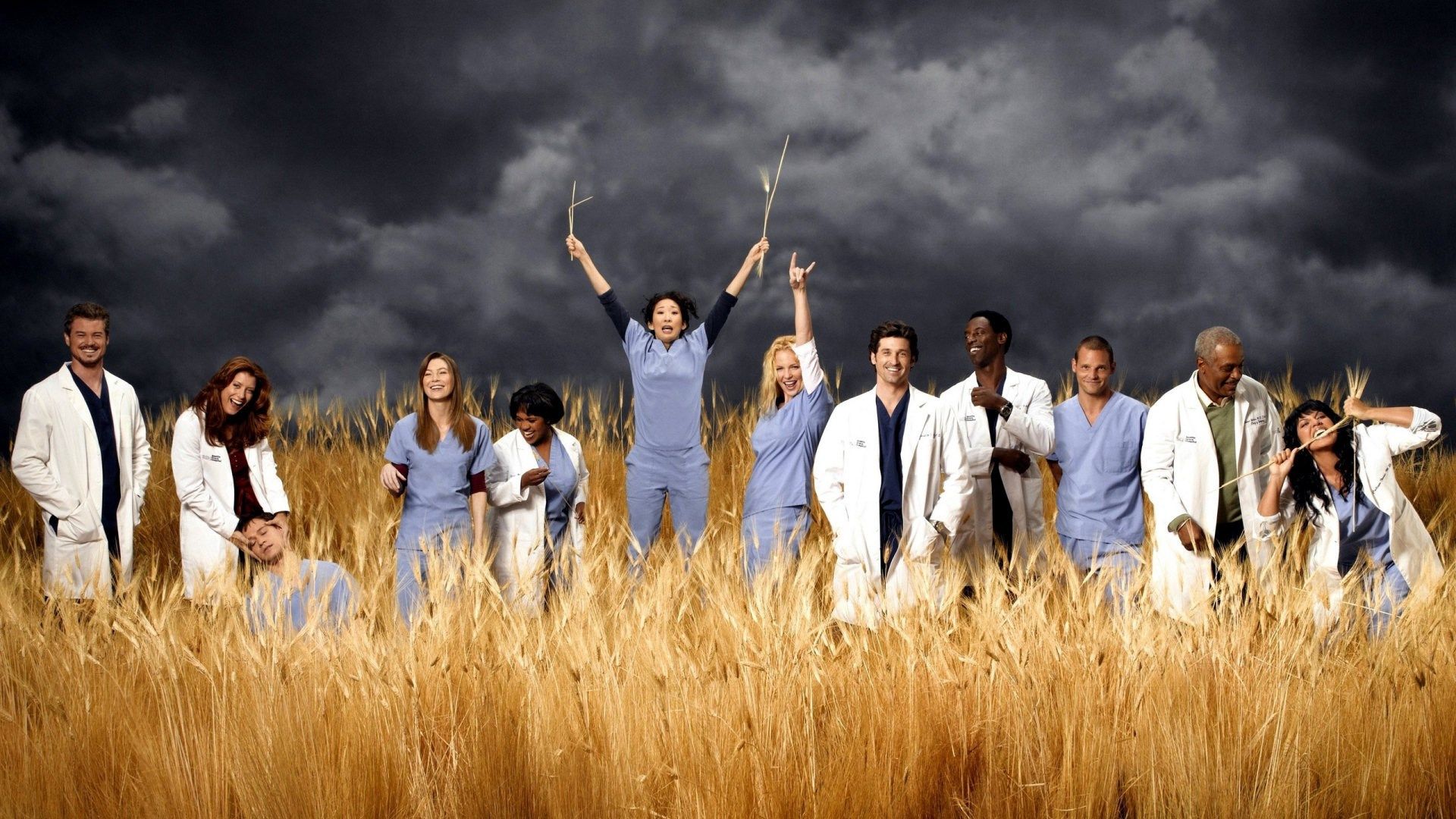 A group of people standing in the middle - Grey's Anatomy