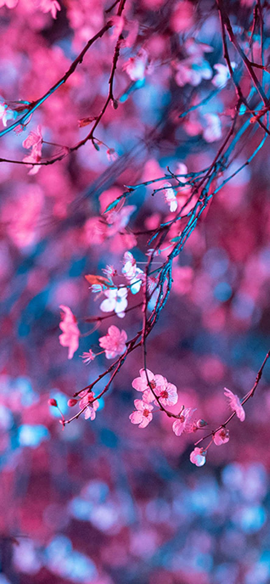 Download Aesthetic Dark Cherry Blossom Wallpaper