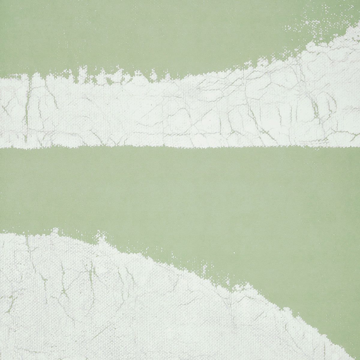 A close up of the fabric showing the two tone green colour and texture - Soft green