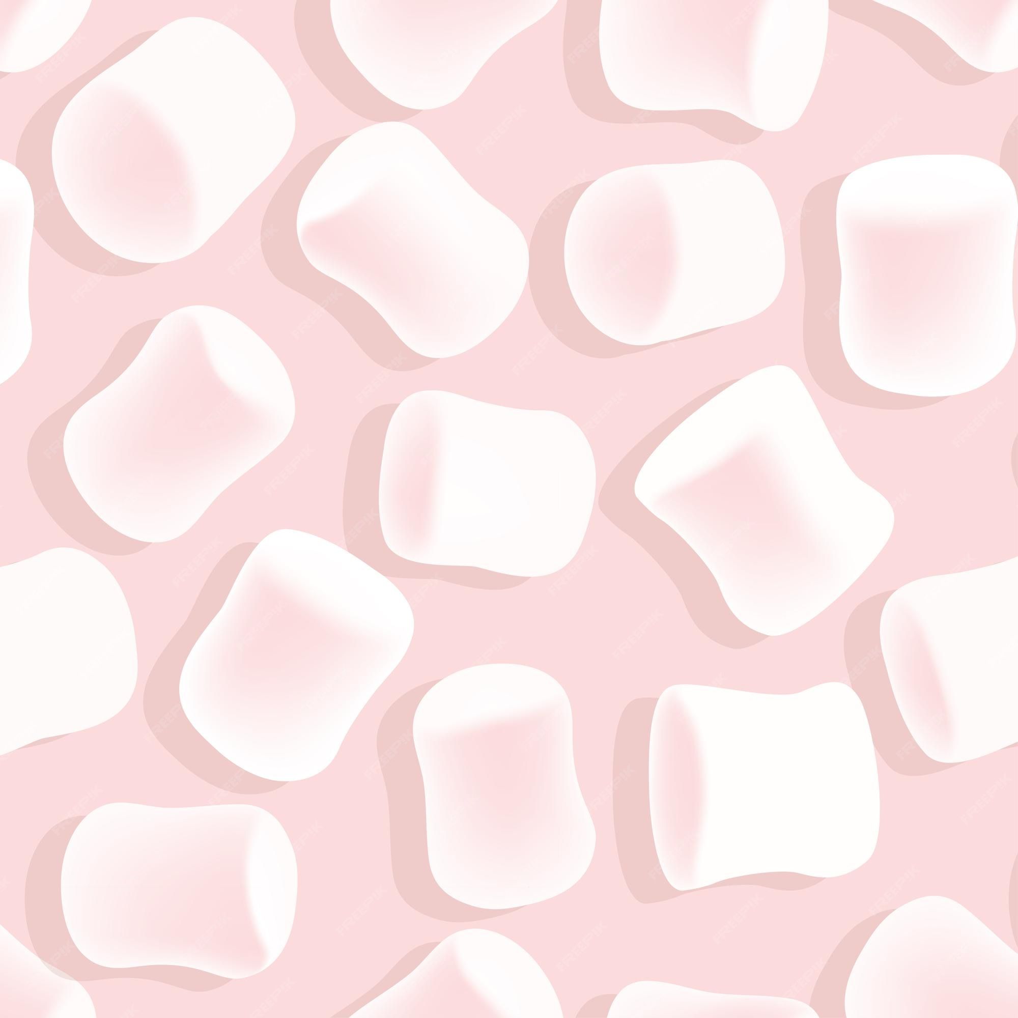 Marshmallows on a pink background - Marshmallows