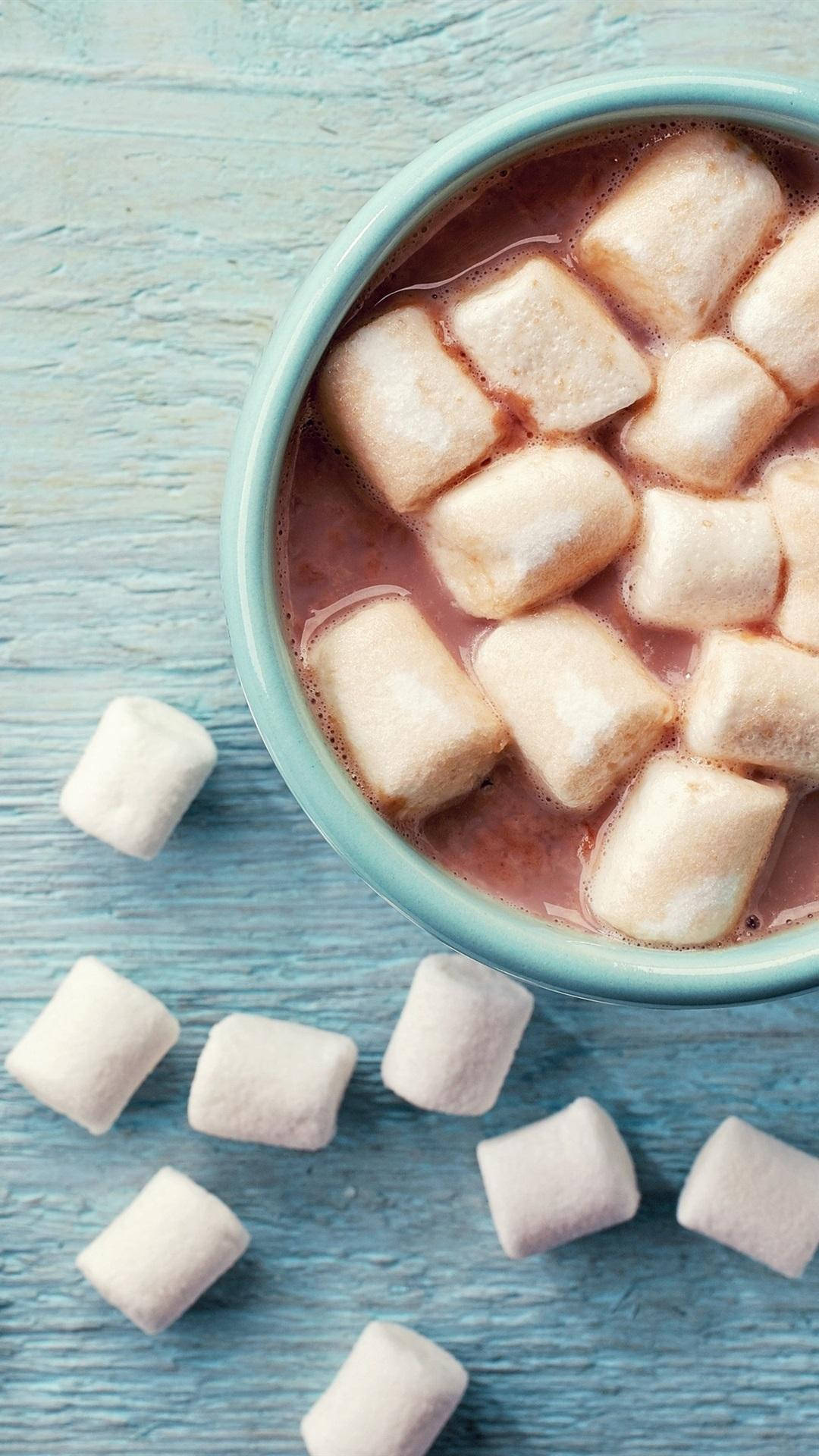 A cup of hot chocolate with marshmallows - Marshmallows