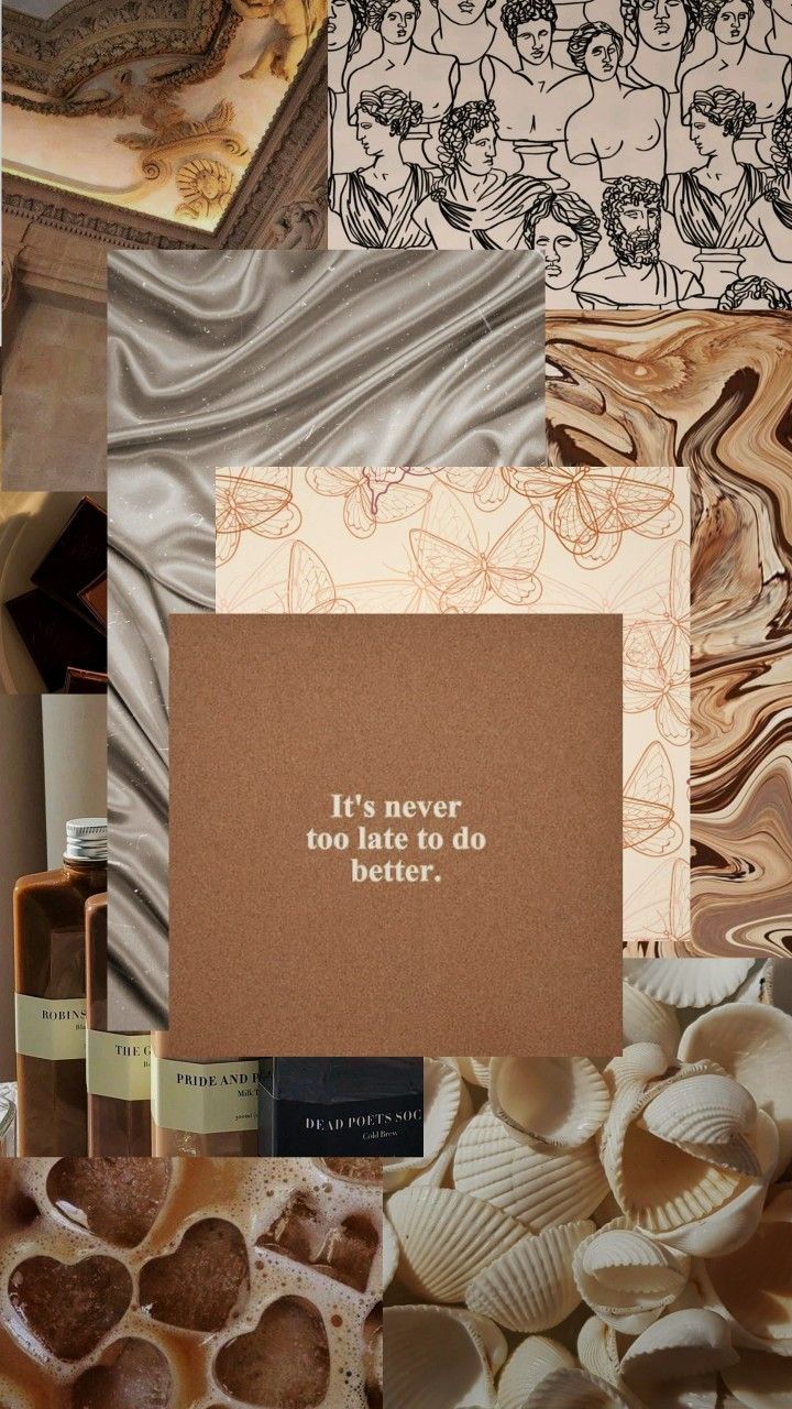 A brown card with the words 