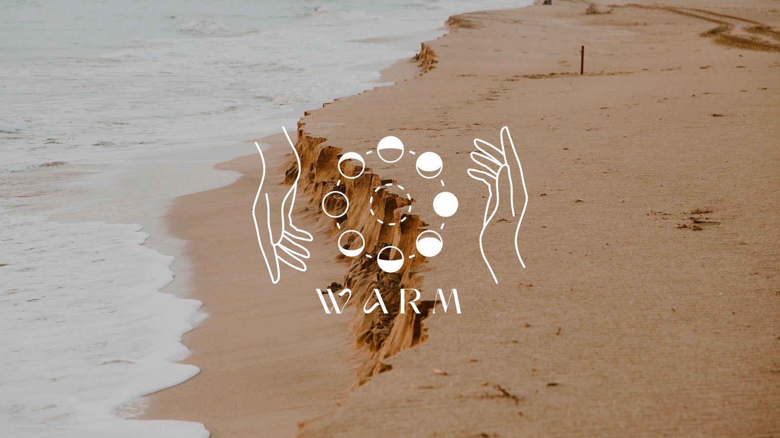 The iARM logo over a photo of a beach - Warm