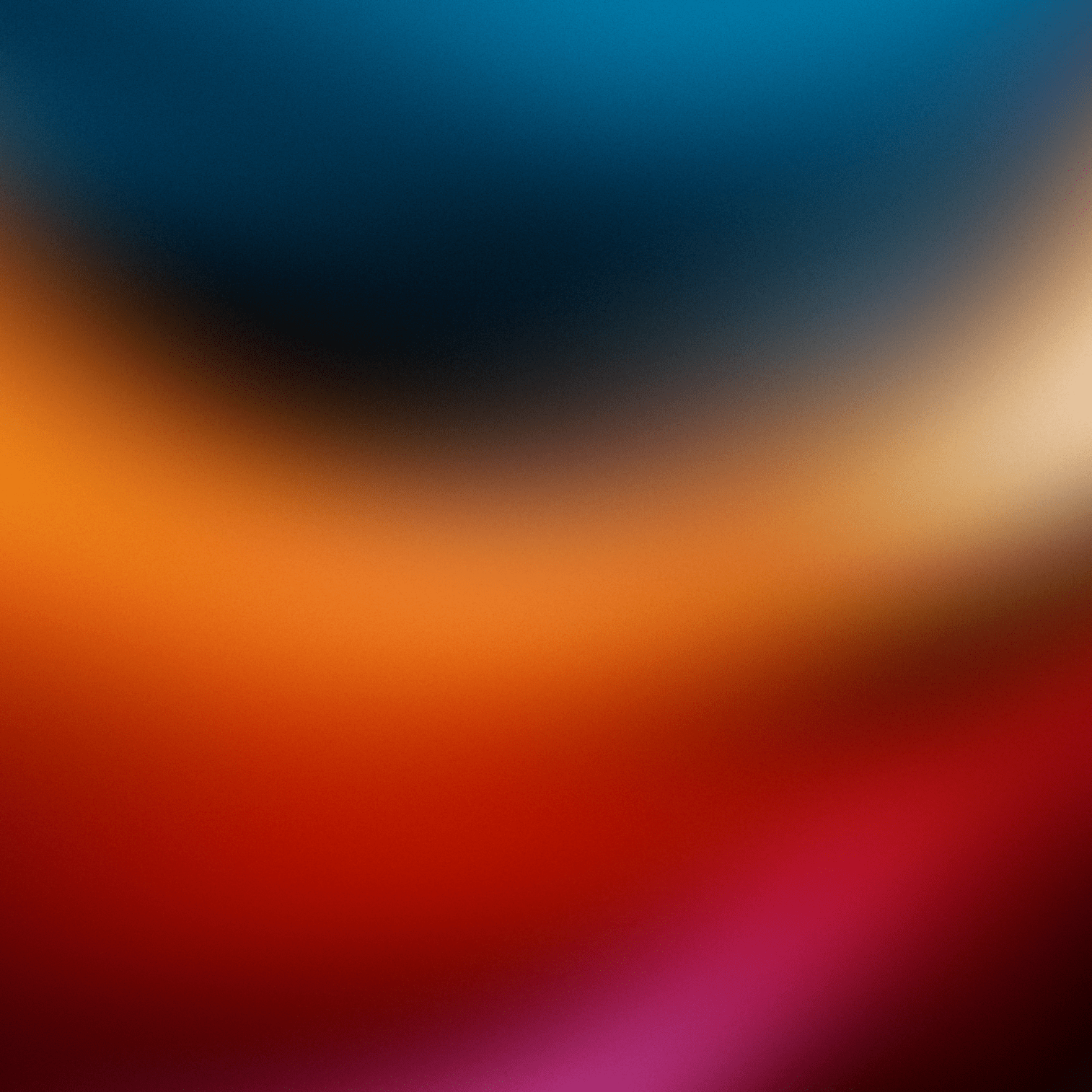 A photograph of a red, orange, and blue abstract painting - Warm, gradient