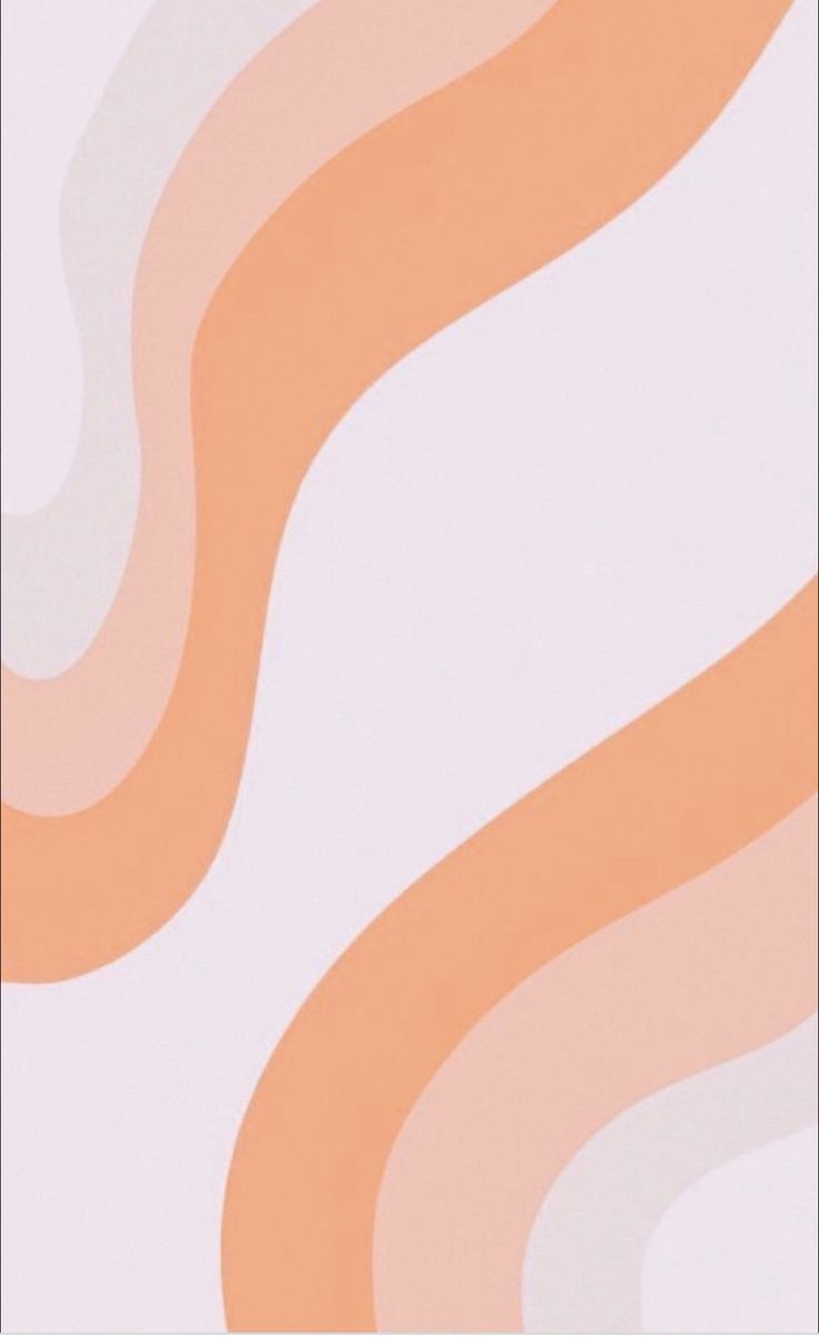 An abstract image of wavy lines in pastel orange and pink on a white background - Warm