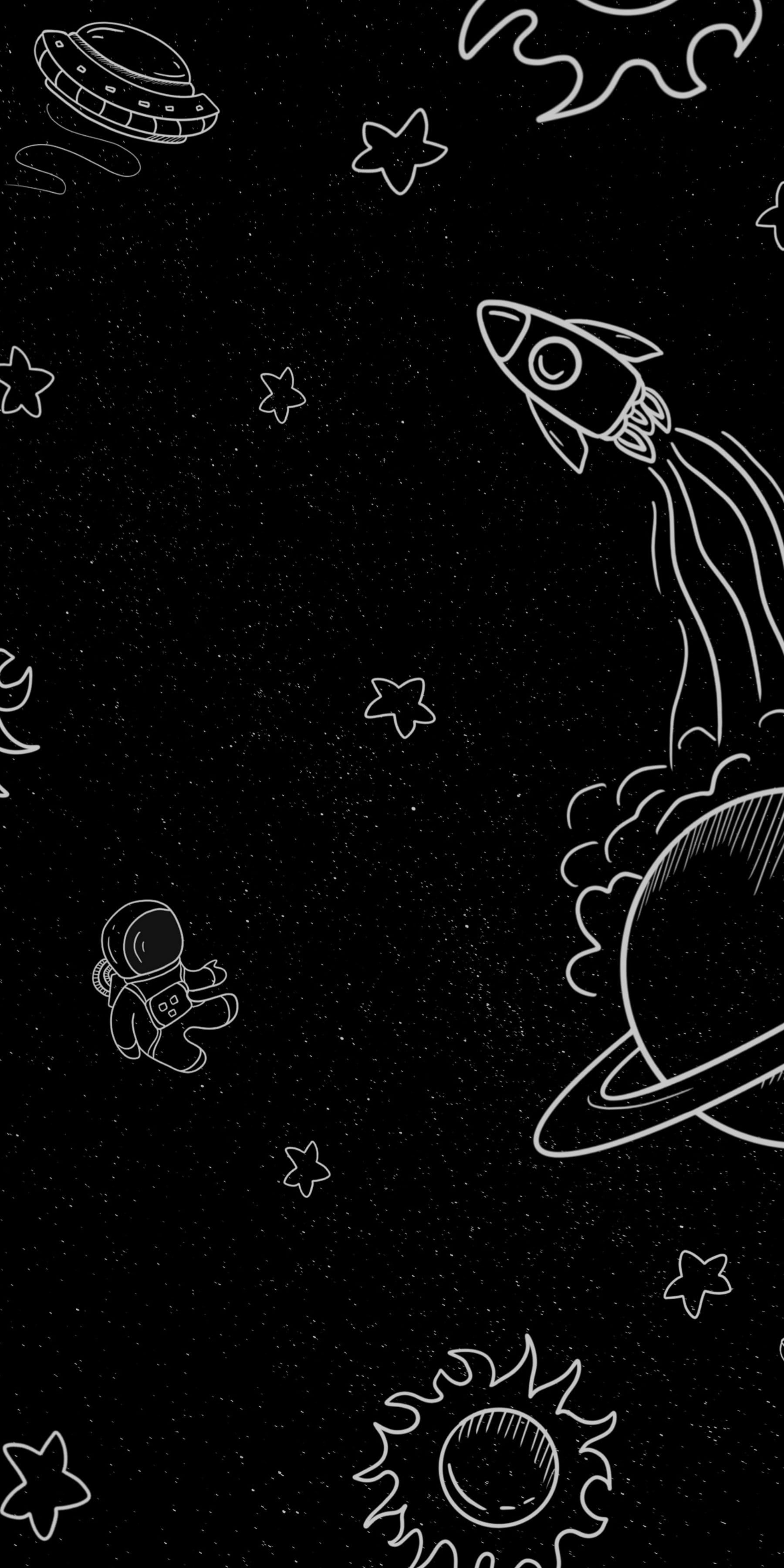 Space doodle Wallpaper Download