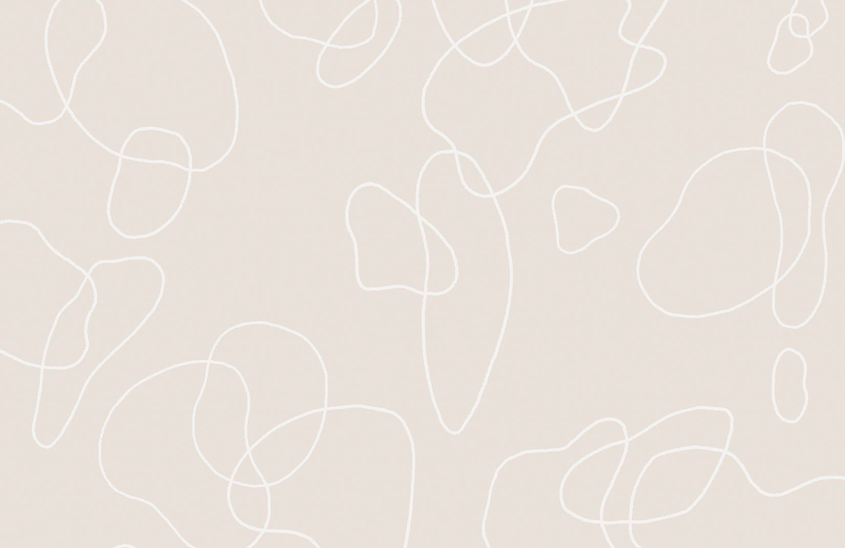 A beige background with white squiggly lines on it - Doodles