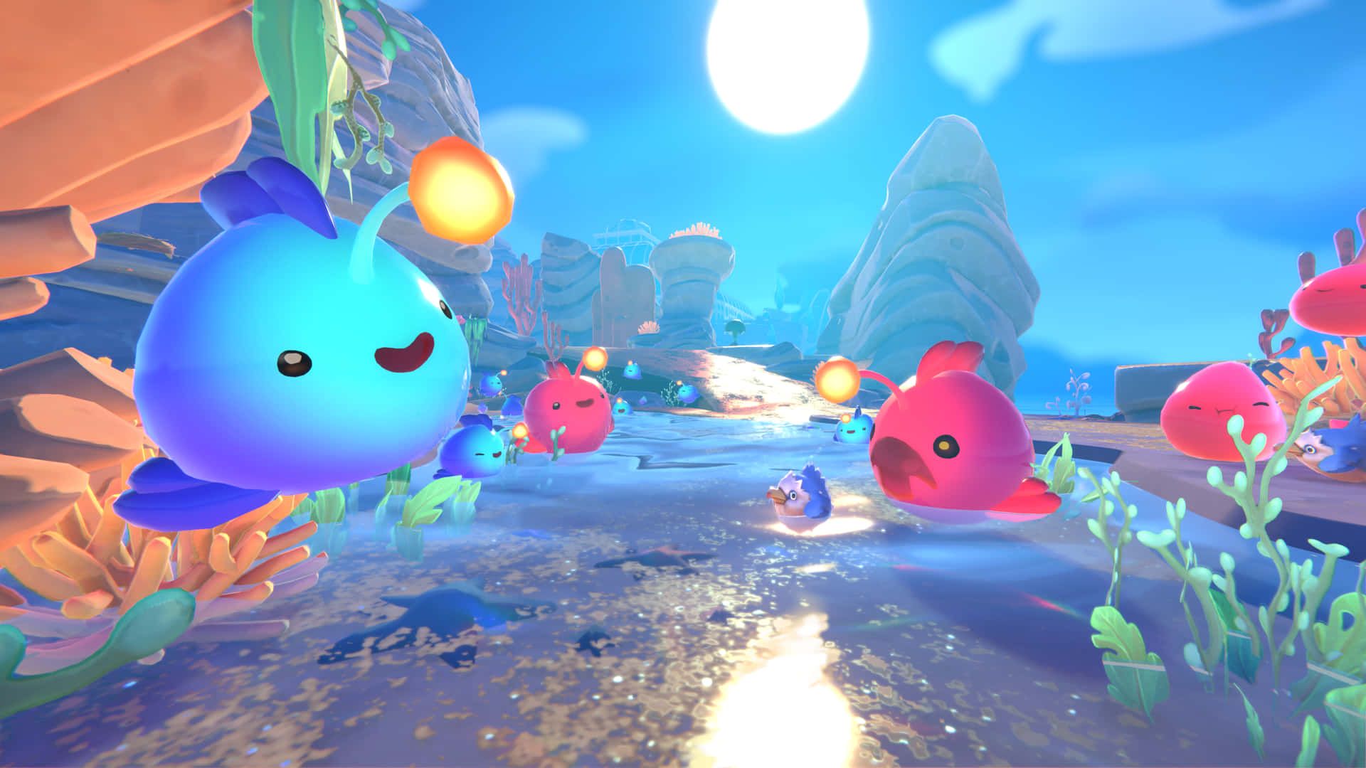 Download Live and explore a world of slimes in Slime Rancher! Wallpaper