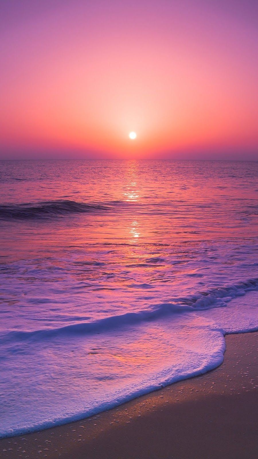 Aesthetic Beach Sunset Wallpaper Download