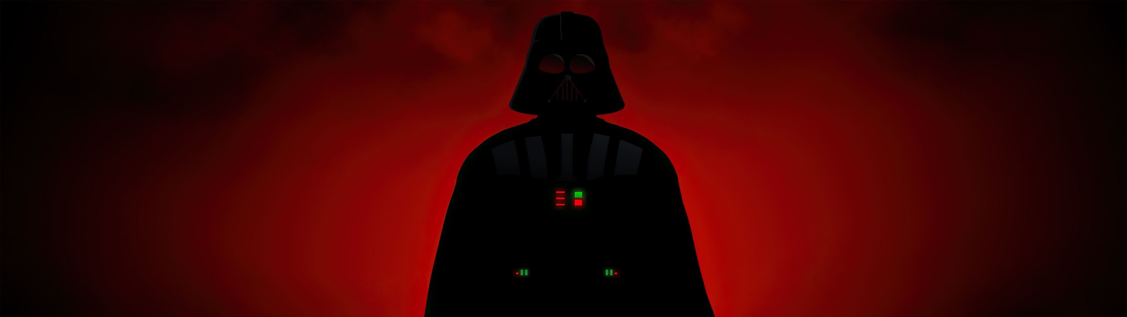 Darth Vader standing in front of a red background - Darth Vader