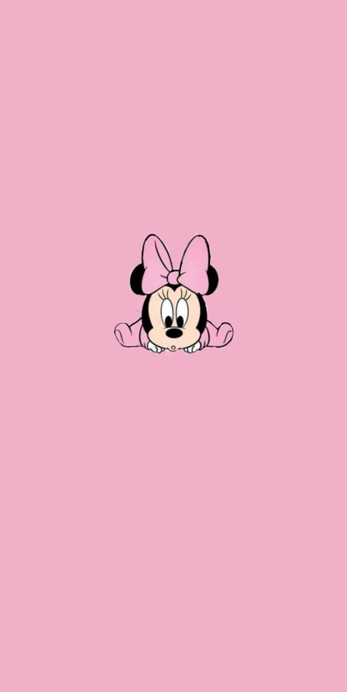 IPhone wallpaper of a cartoon mouse on a pink background - Hello Kitty