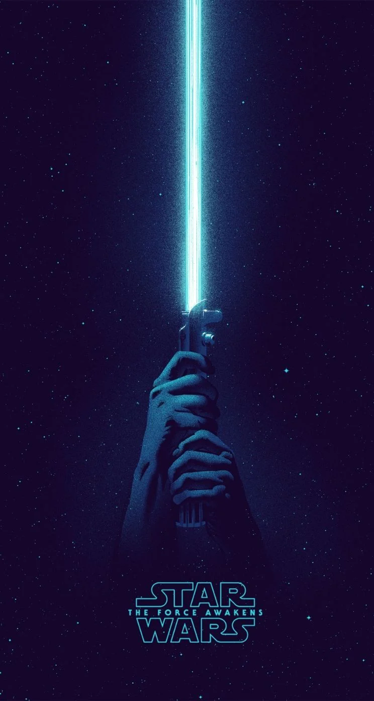A lightsaber glows in the dark of space in this Star Wars wallpaper - Darth Vader