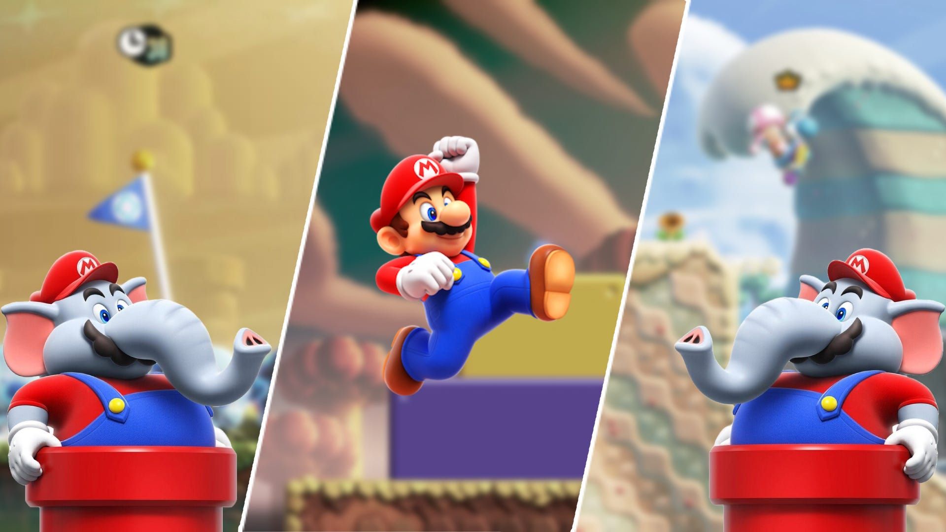 Mario in Super Mario 3D World, with the same art style as the upcoming Mario movie - Super Mario
