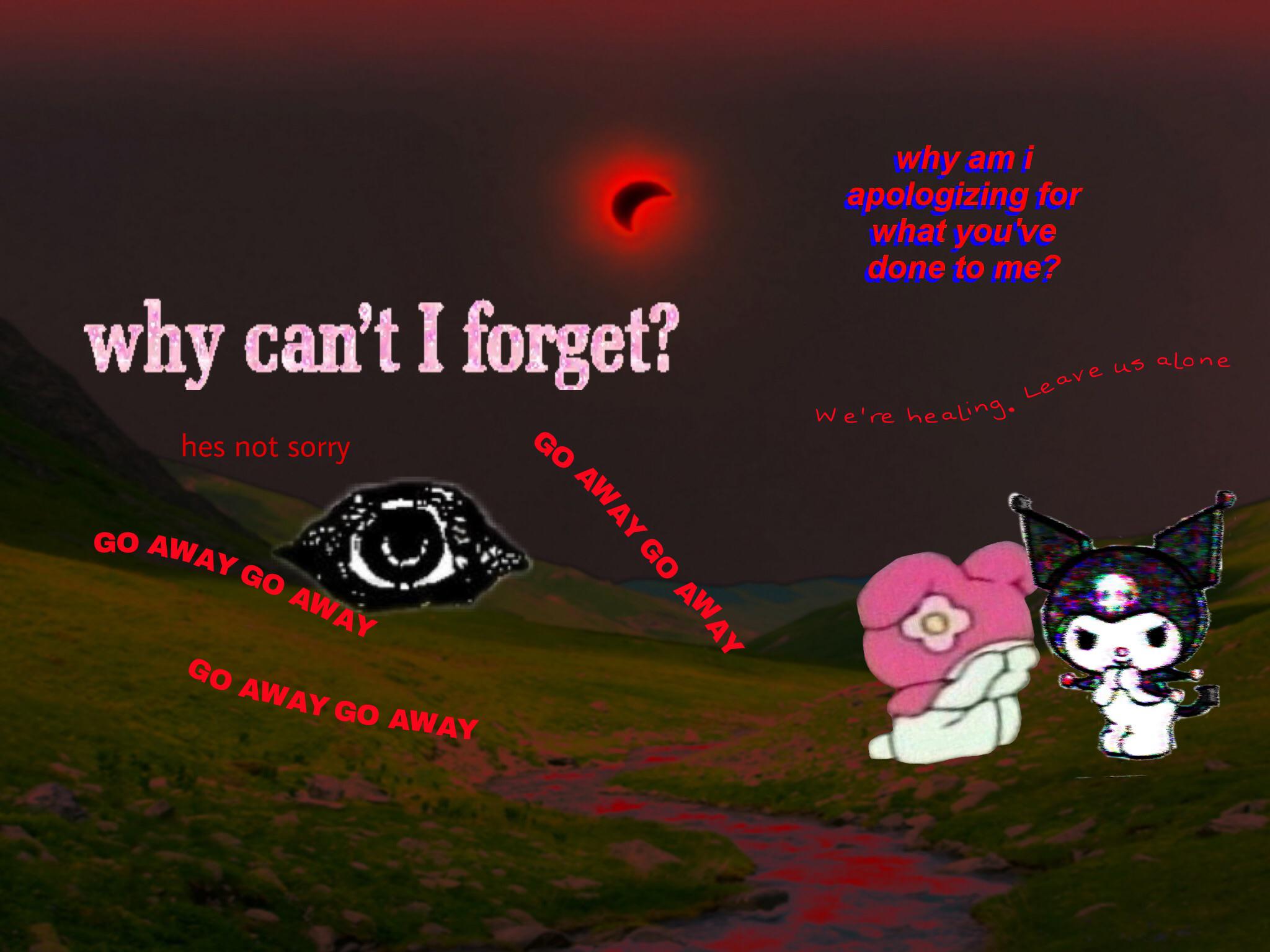 A dark red image with a red sun and the words 