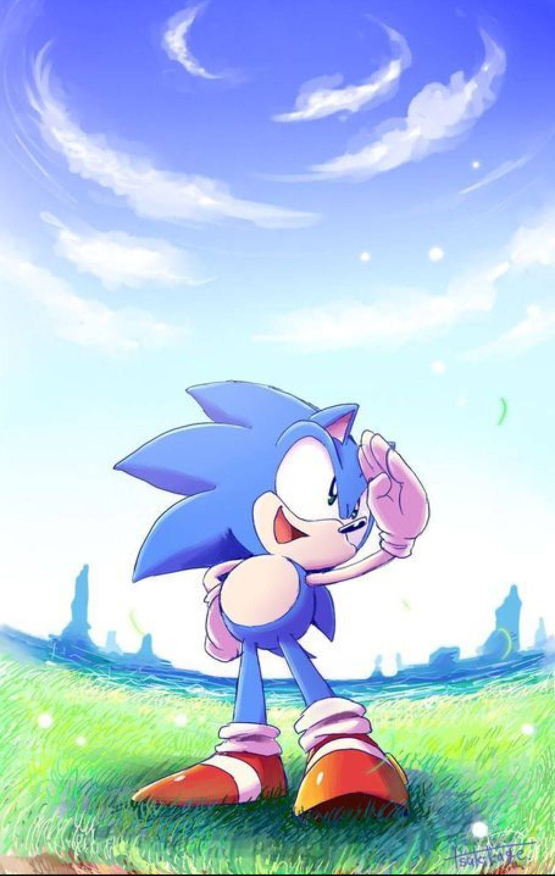 Download Sonic The Hedgehog in Joyful Acceleration Wallpaper