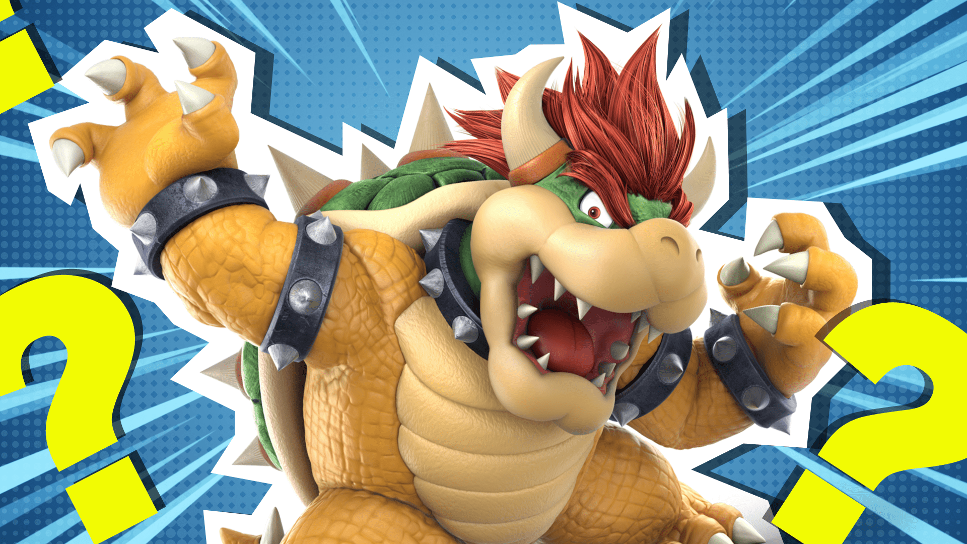 An image of Bowser from Super Mario games. - Bowser