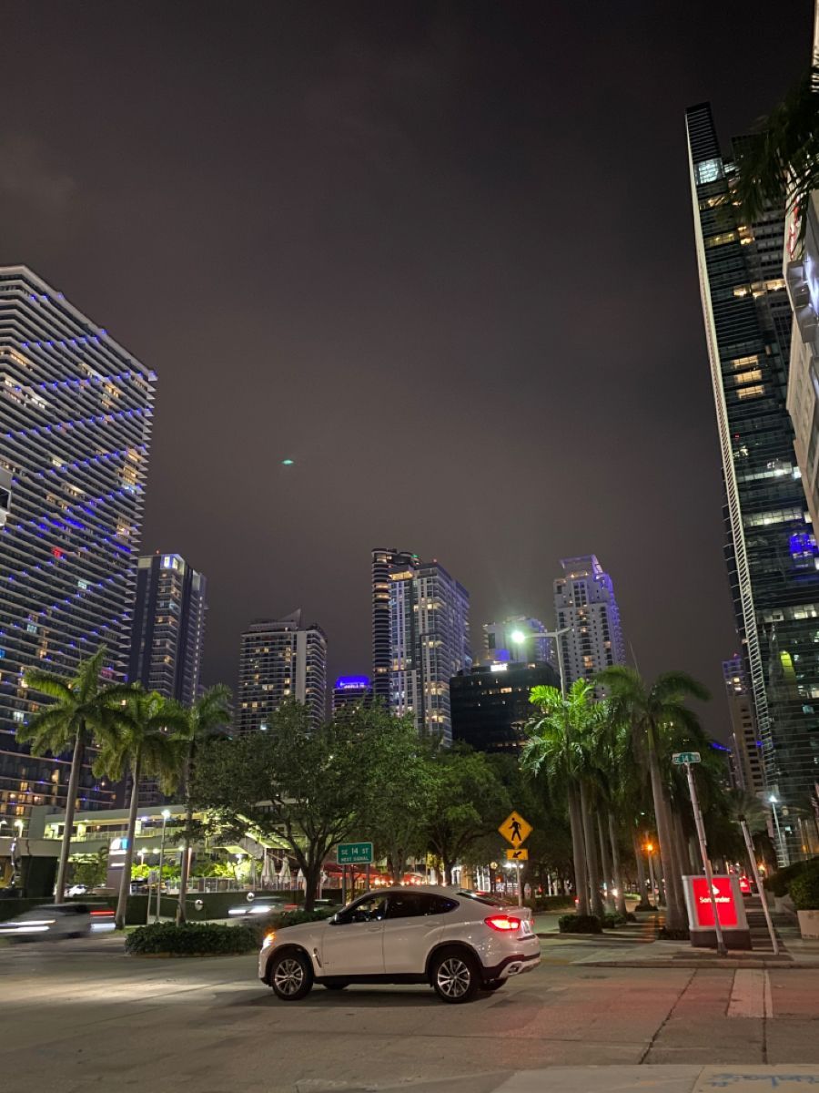 travel. City aesthetic, Miami city, Night scenery