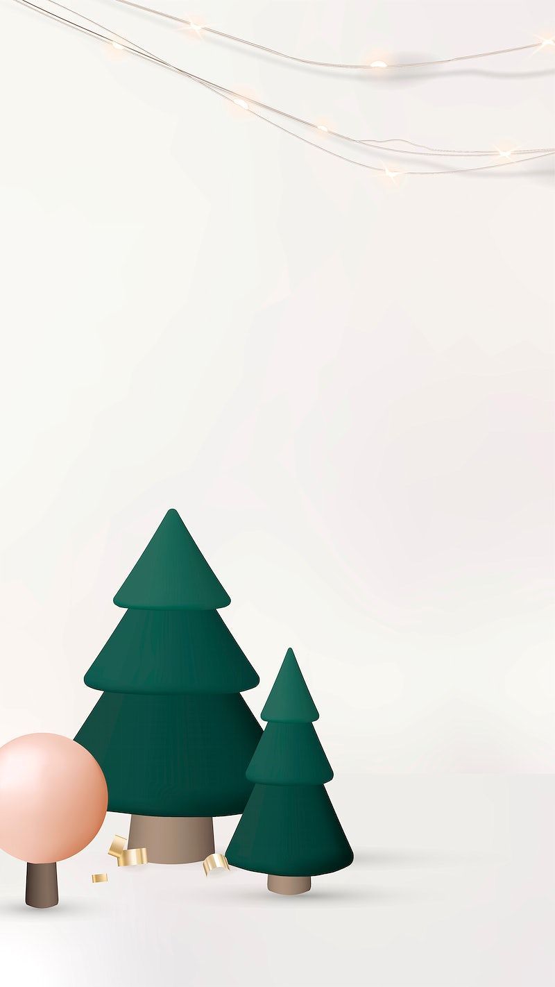 Christmas 3D iPhone wallpaper, aesthetic