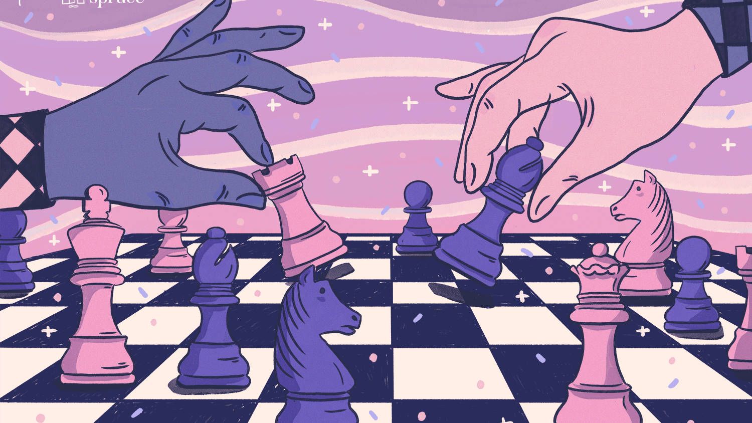 Download Enchanting Lilac Pink Aesthetic Chess Wallpaper