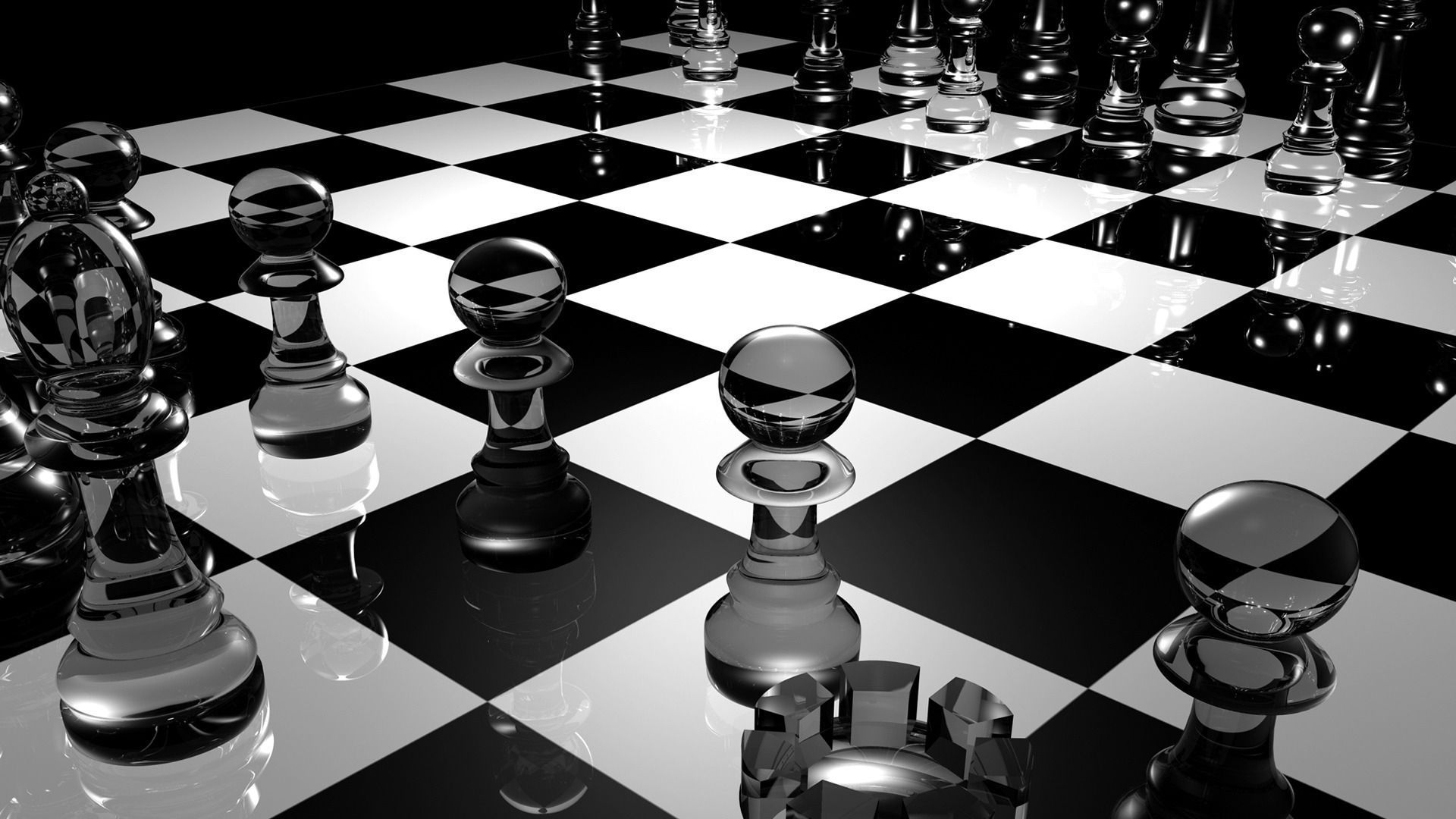 1080p HD Photo 3D. Chess board, Black and white wallpaper, Chess