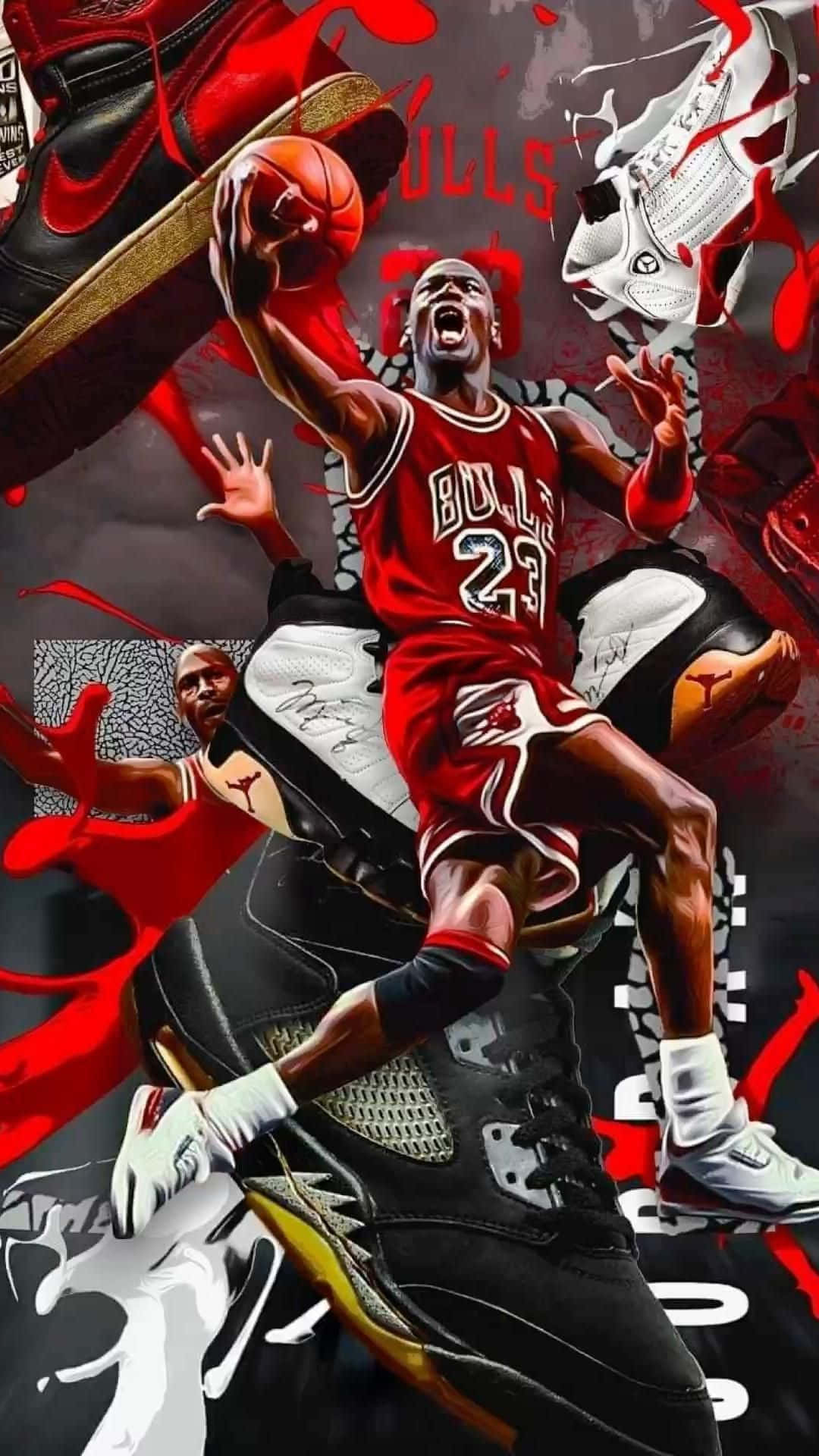 Download Basketball Michael Jordan Digital Art Wallpaper