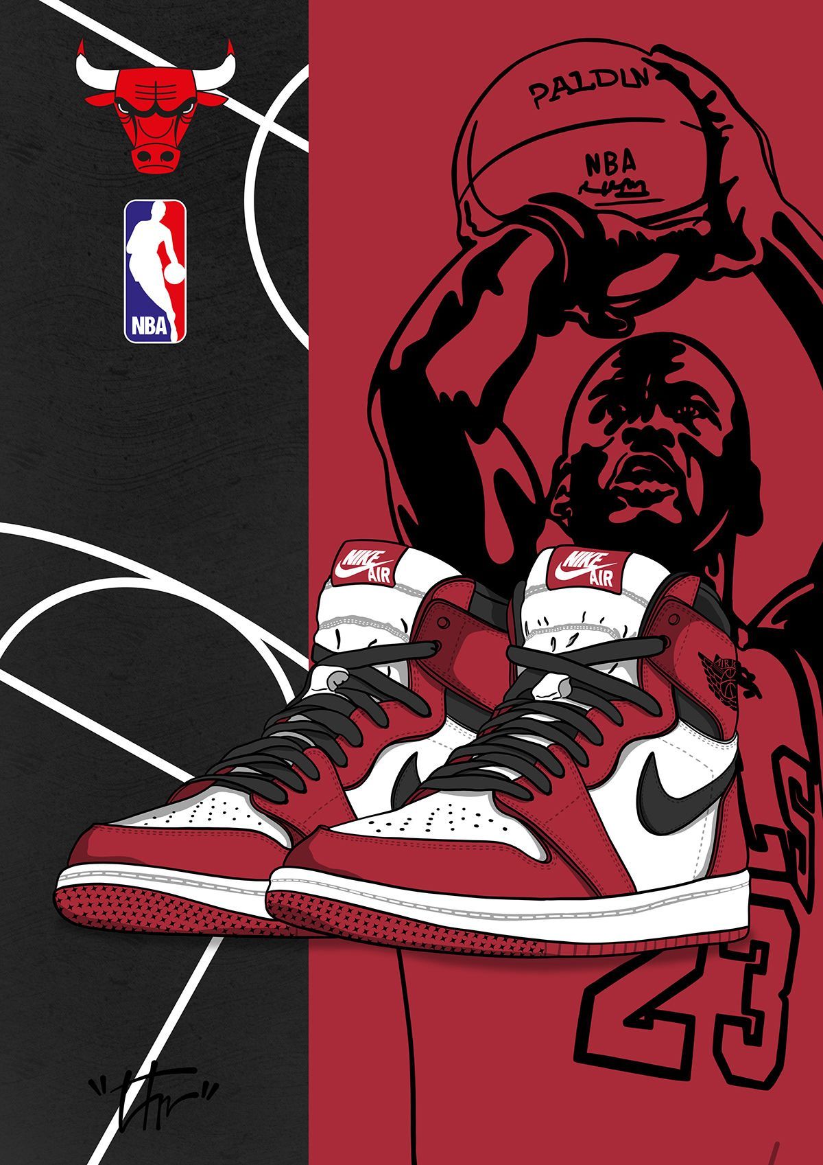 Air Jordan 1 Retro Chicago. Nike art, Sneakers illustration, Jordan logo wallpaper