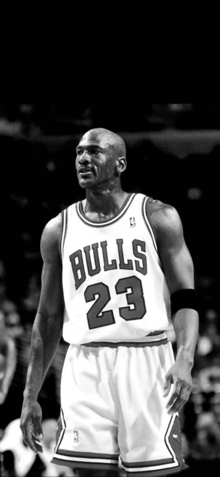 Michael Jordan, Chicago Bulls, basketball player, black and white, wallpaper, number 23 - Michael Jordan