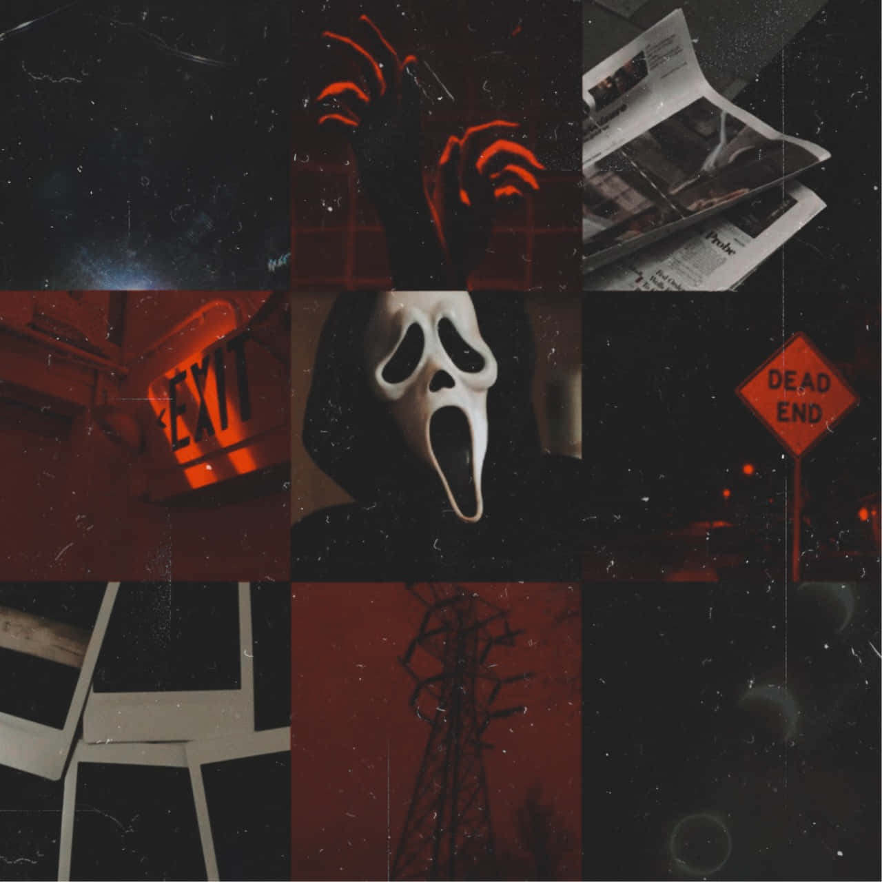 Aesthetic wallpaper for phone of the movie Scream - Ghostface, horror