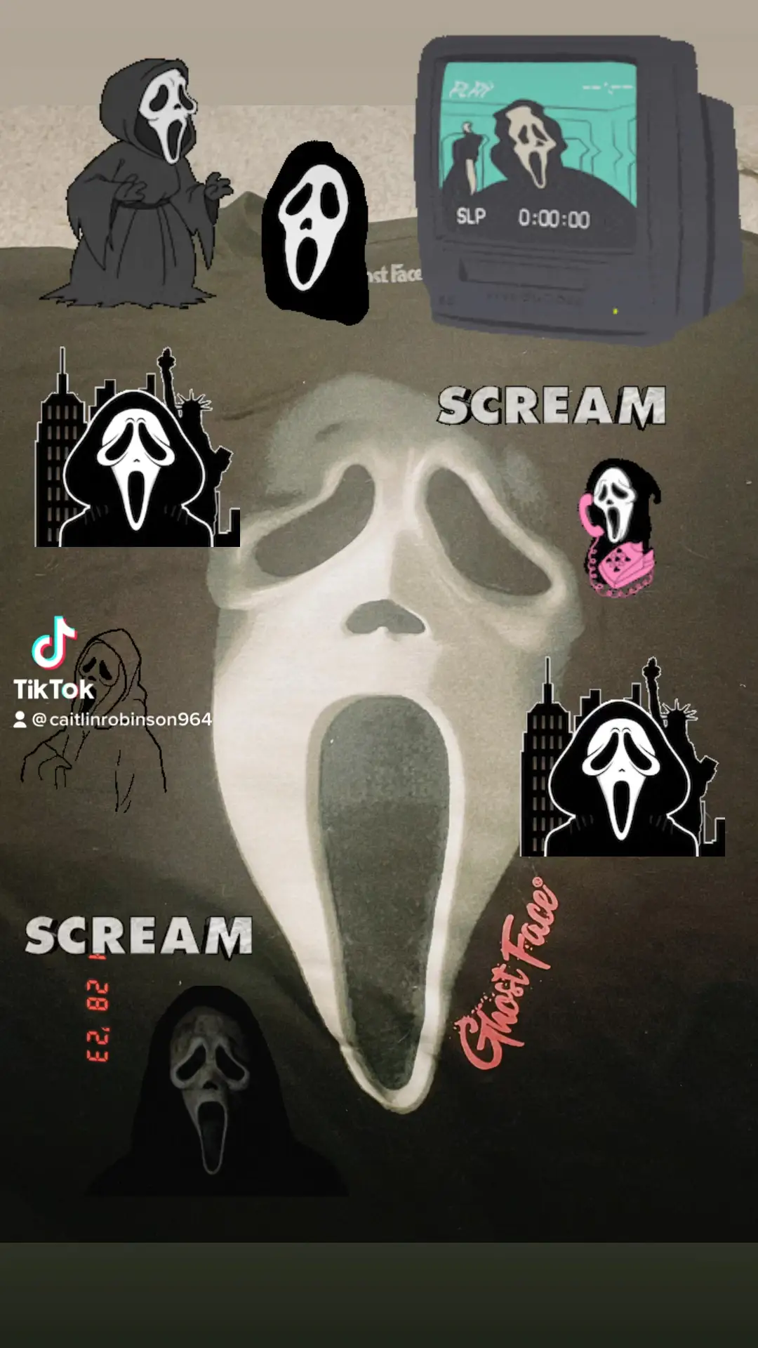 The ghostface characters from the scream movies - Ghostface