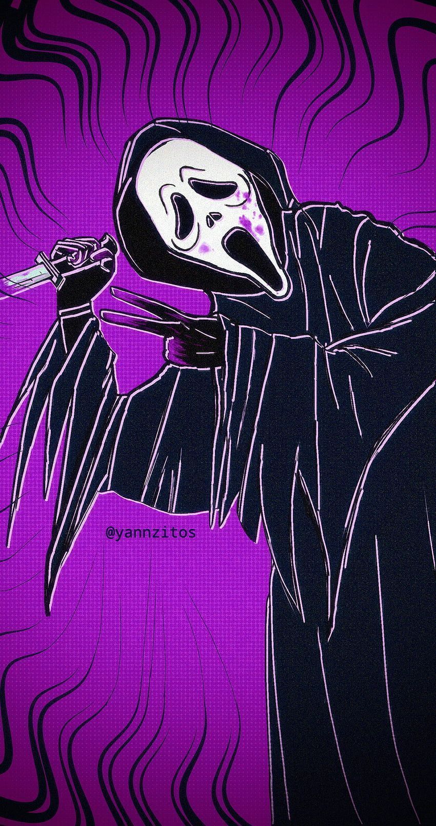 Ghostface purple HD wallpaper